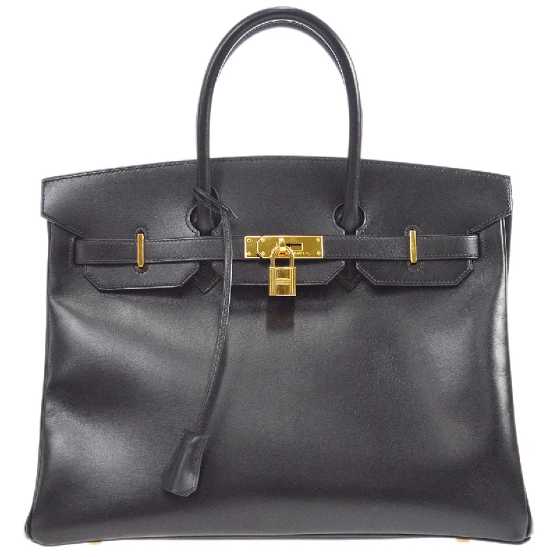 HERMES 2002 BIRKIN 35 Black Box Calf