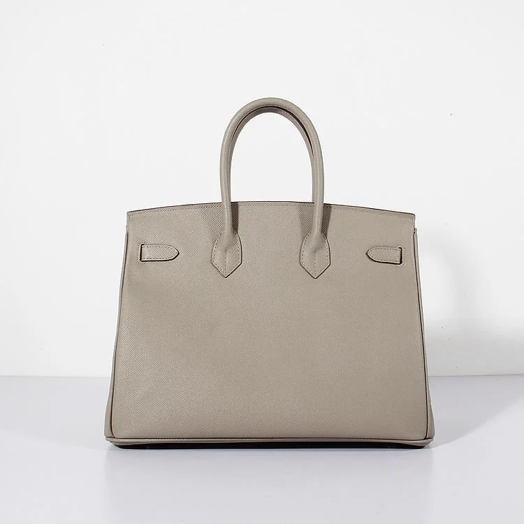 Hermes 35cm Birkin Bag Epsom Leather Grey Gold