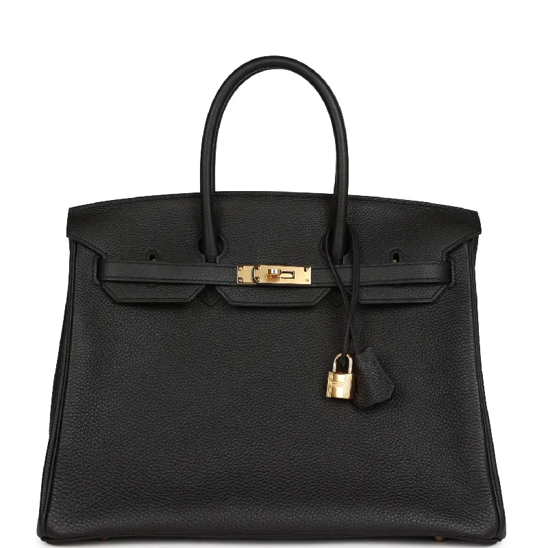 Hermes Birkin 35 Black Togo Gold Hardware