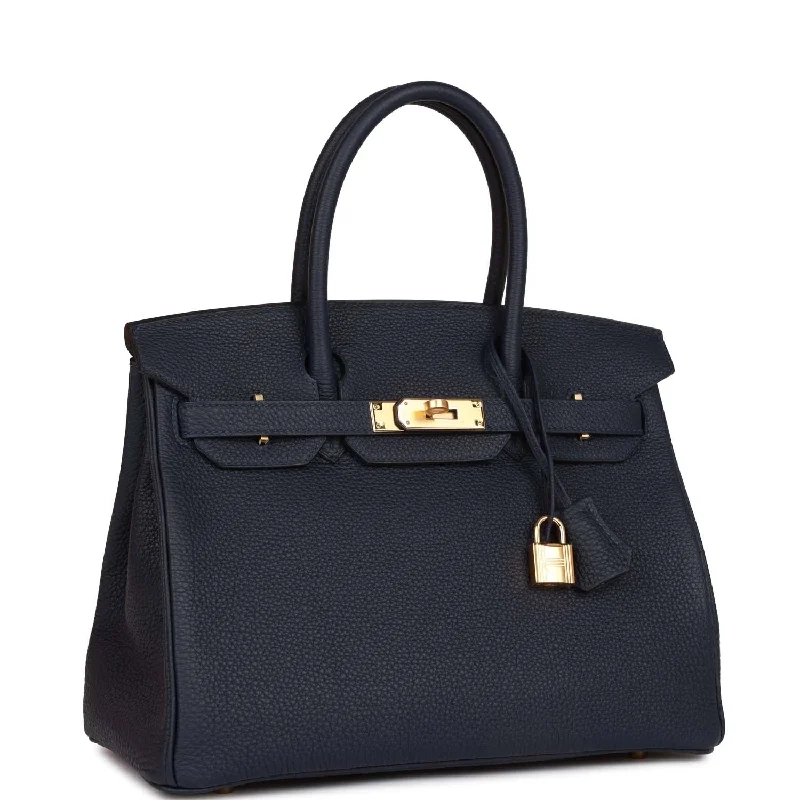 Hermes Birkin 30 Bleu Nuit Togo Gold Hardware