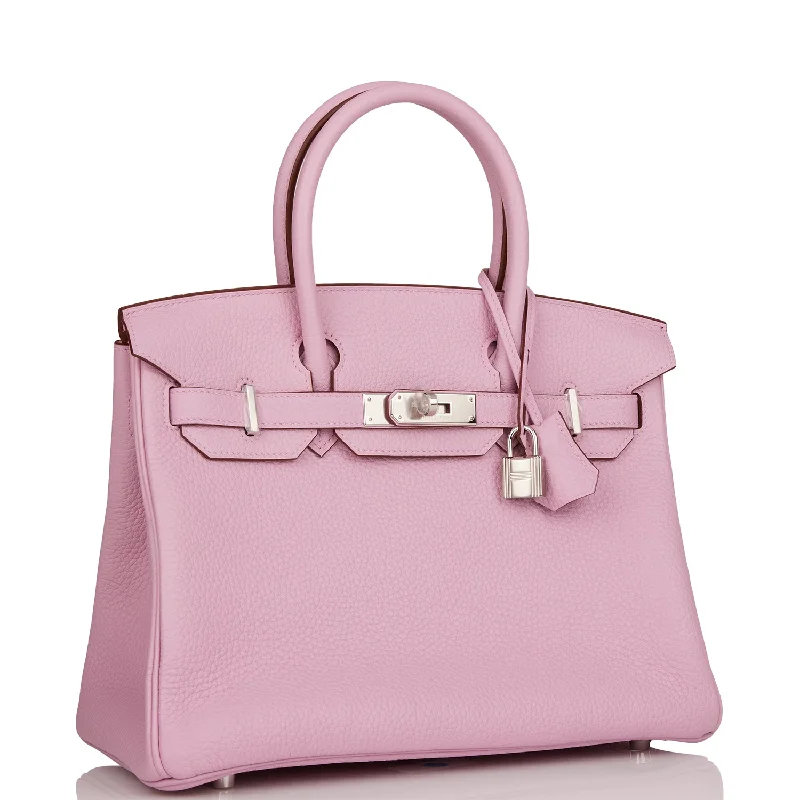 Hermes Birkin 30 Mauve Sylvestre Clemence Palladium Hardware