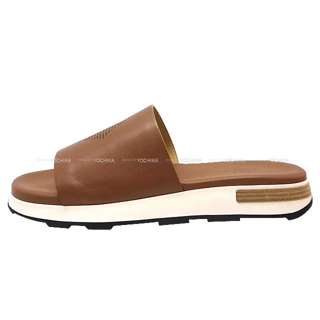 HERMES sandals Reflex Brown Calf 40 #40