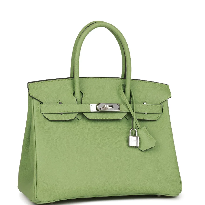 Hermes Birkin 30 Vert Criquet Epsom Palladium Hardware