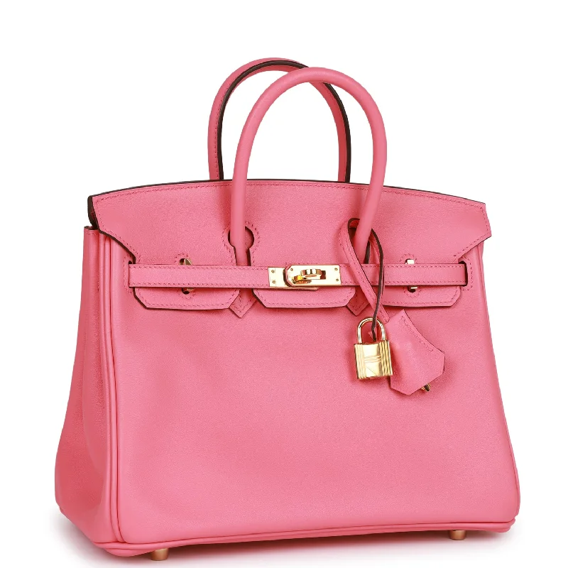 Hermes Birkin 25 Rose Azalee Swift Gold Hardware