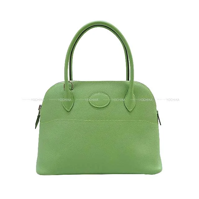 HERMES Shoulder bag Bolide27 Vert criquet Veau Epsom Silver HW Stamp