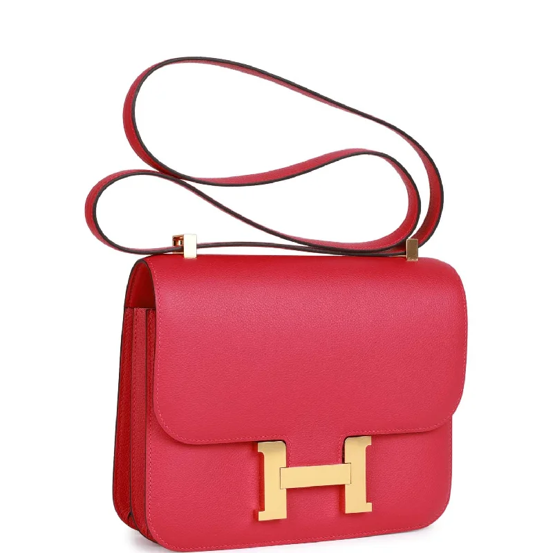 Hermes Constance 24 Framboise Evercolor Gold Hardware