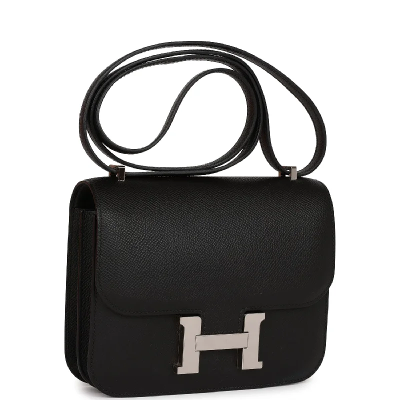 Hermes Constance 18 Black Epsom Palladium Hardware