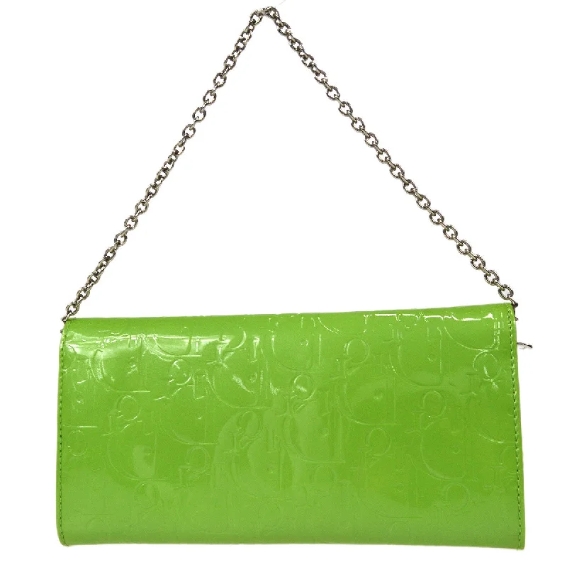 Christian Dior 2009 Trotter Chain Wallet Light Green 28012