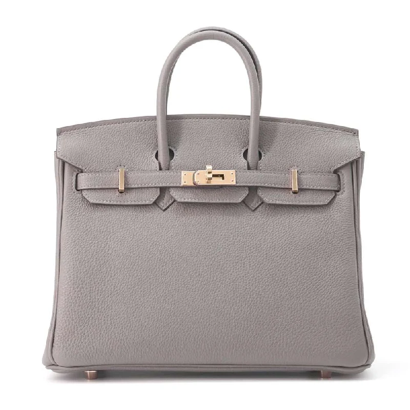 HERMES Birkin Gris Meyer Togo Leather Size 25