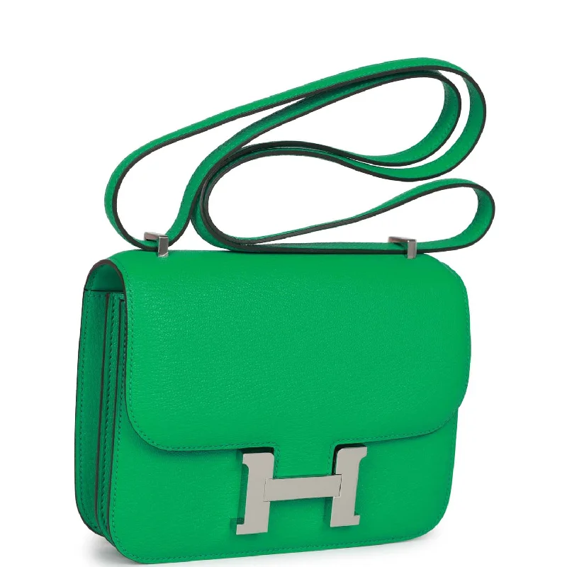 Hermes Constance 1-18 Menthe Chevre Palladium Hardware