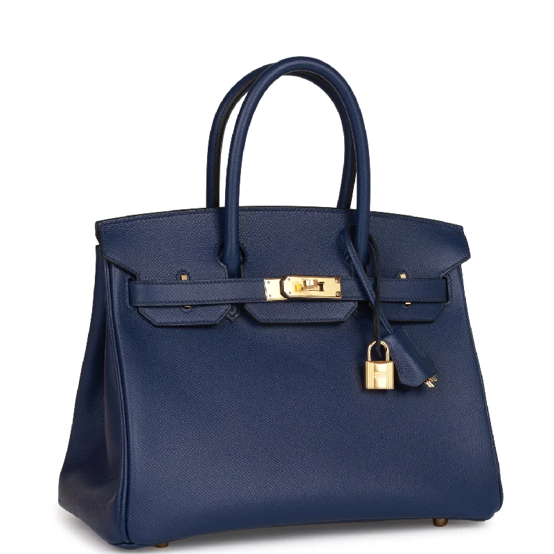 Hermes Birkin 30 Bleu Saphir Epsom Gold Hardware