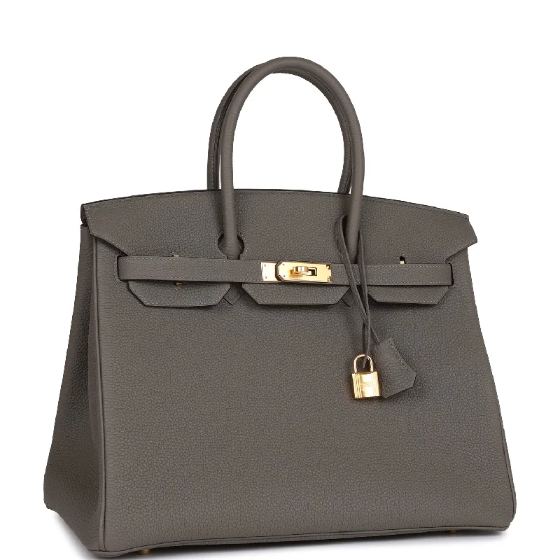 Hermes Birkin 35 Gris Meyer Togo Gold Hardware