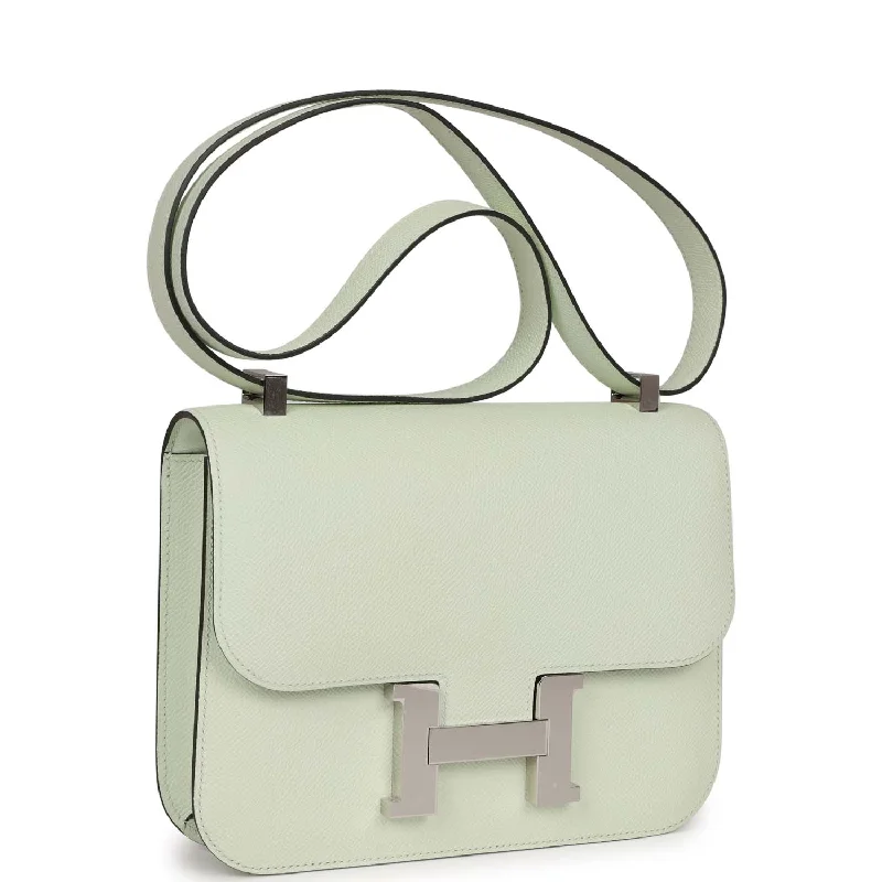 Hermes Constance 1-24 Vert Fizz Epsom Palladium Hardware