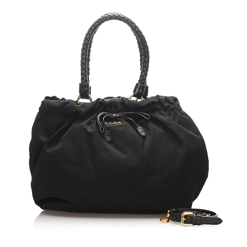 Prada Gathered Tessuto Tote  (SHG-10084)