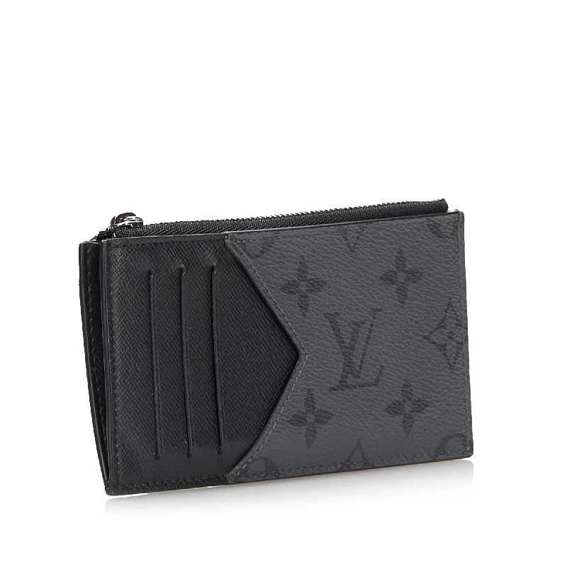 Louis Vuitton Monogram Eclipse Coin Pouch (SHG-CILlD8)