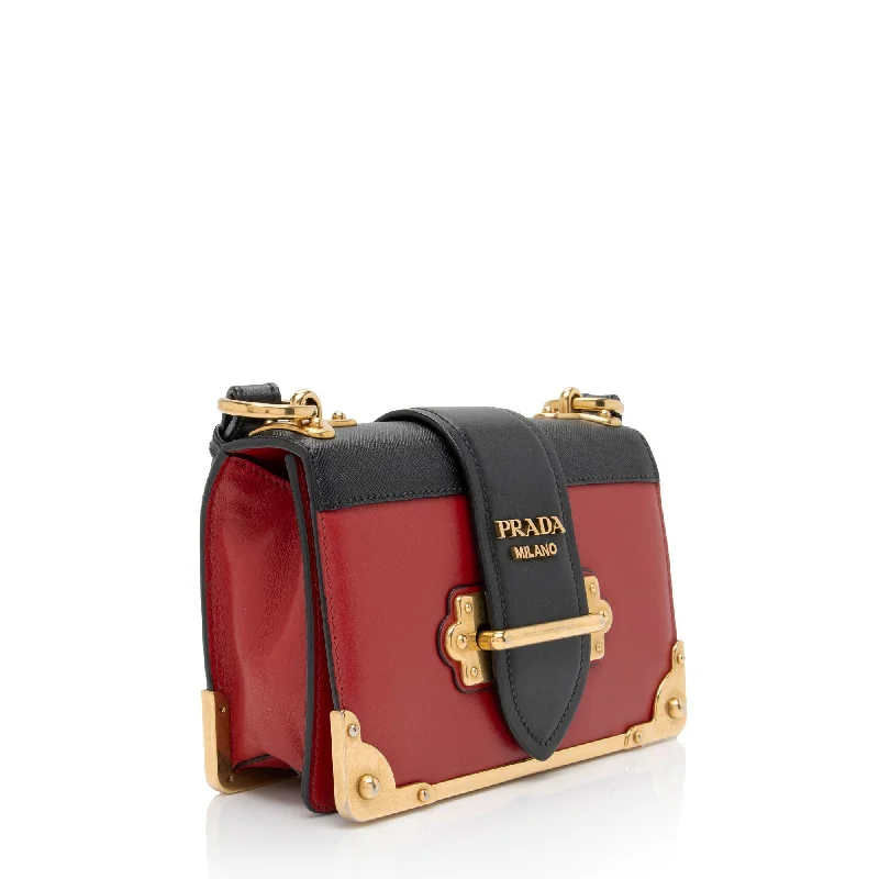 Prada Calfskin Cahier Shoulder Bag (SHF-gKSKfj)