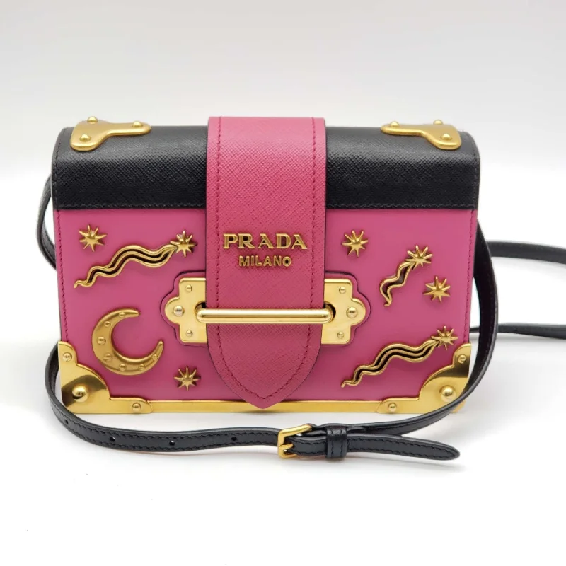 Prada Cahier Leather Shoulder Bag