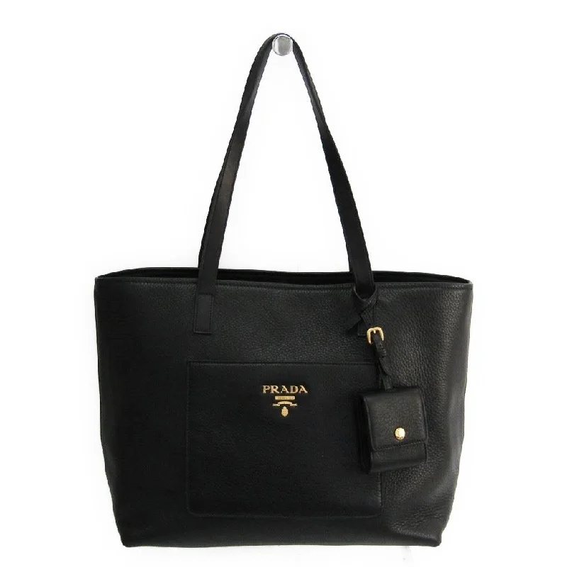 Prada Black Vitello Daino Tote (SHA-11074)