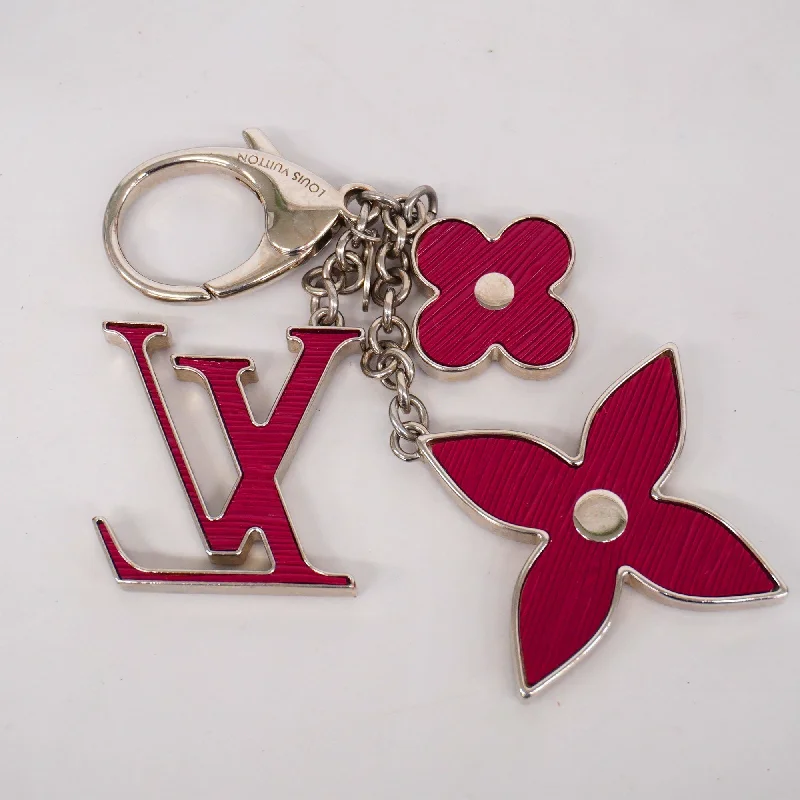 LOUIS VUITTON Auth  Bijou Sac Fleur De Epi M65224 Keyring [Fuchsia]