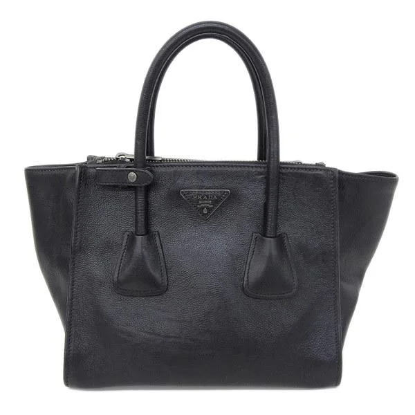 Prada Black Calfskin Leather 2-Way Tote (SHA23455)